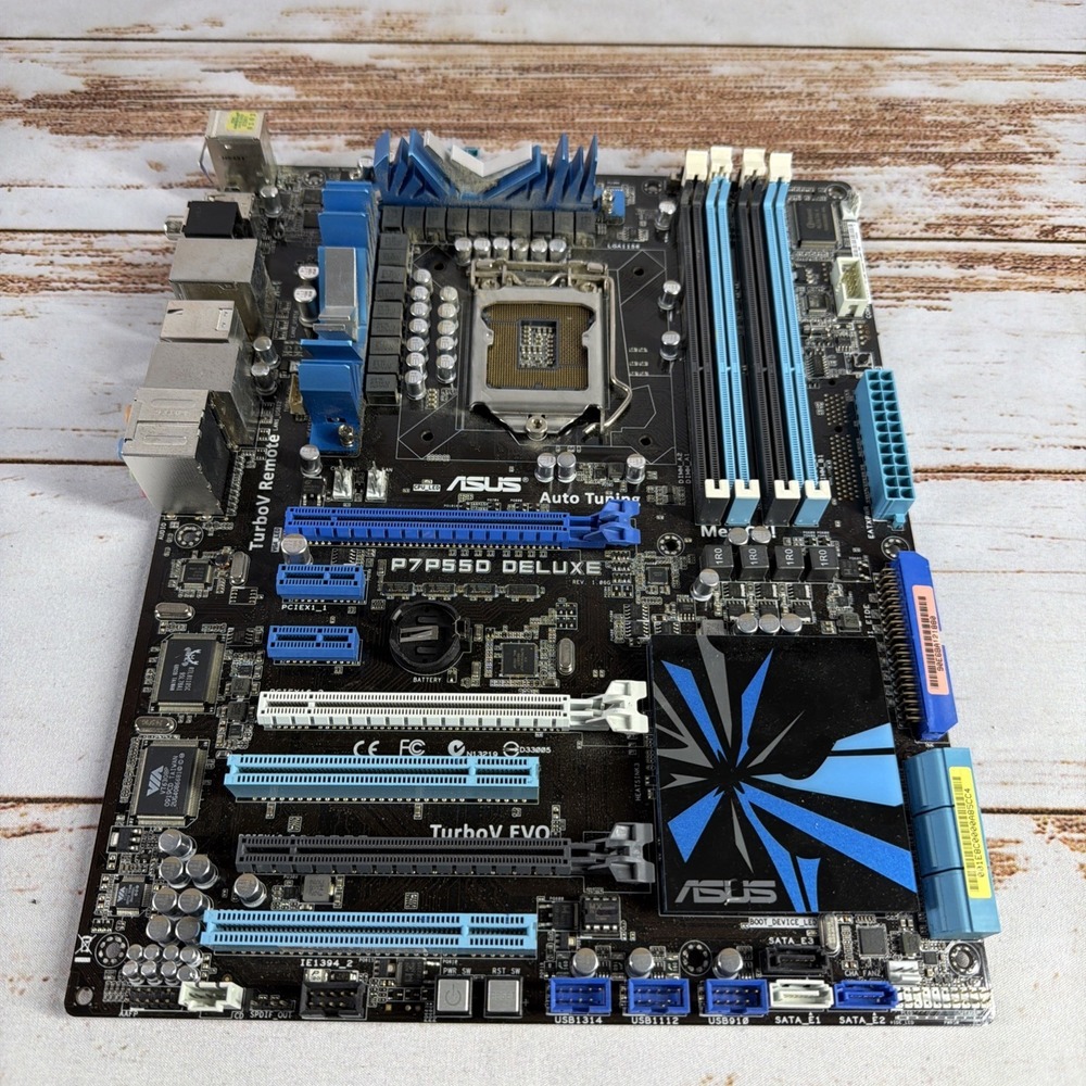 ASUS P7P55D Deluxe LGA1156 Motherboard For Parts/Repair Bent CPU Pins
